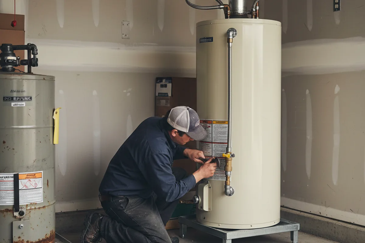 Water heater and shutoff valve replacement in Fields Landing